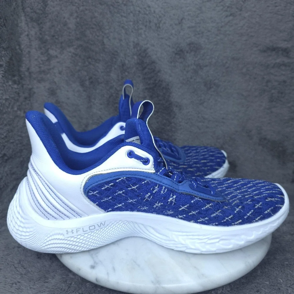 Under Armour Curry Flow Shoes Mens 11 Blue Basketball Sneakers Low Top